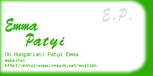 emma patyi business card